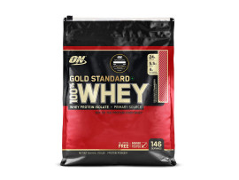 Optimum Nutrition (ON) Gold Standard 100% Whey Protein Powder - 10 lbs, 4.54 kg (Delicious Strawberry), Primary Source Isolate